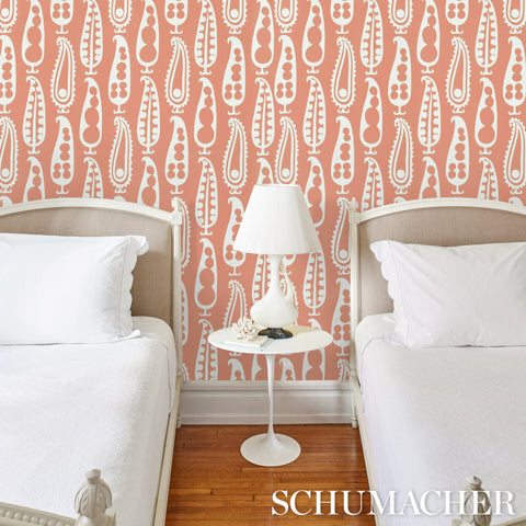 SCHUMACHER  DRUSUS TABOR PAISLEY PEAS   Terracotta   - 5015383