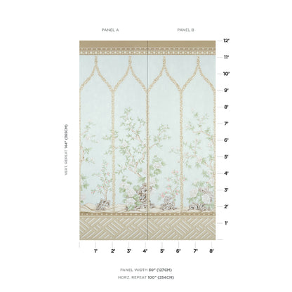 SCHUMACHER  PANELS VICTORIA PANEL SET   MINERAL   - 5015400