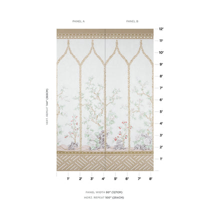 SCHUMACHER  PANELS VICTORIA PANEL SET   STONE   - 5015401