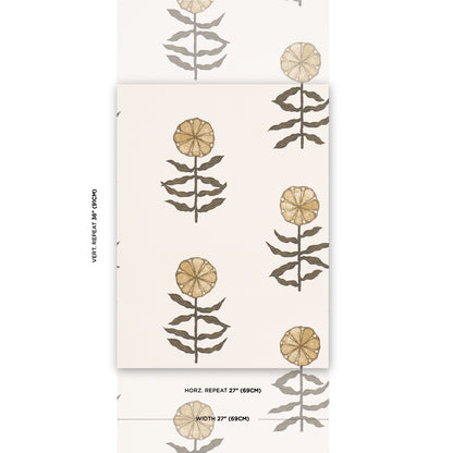 SCHUMACHER WALLCOVERING  MARIAN MCEVOY PRETTY PETALS   NEUTRAL   - 5015450