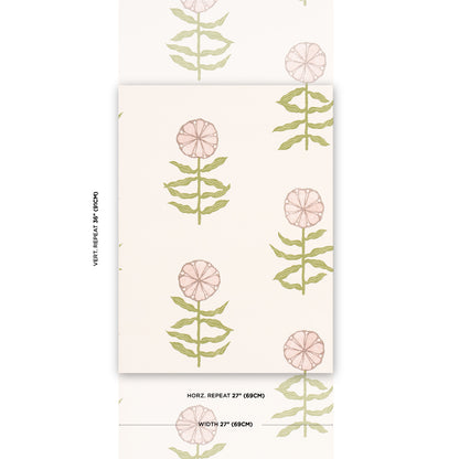 SCHUMACHER WALLCOVERING  MARIAN MCEVOY PRETTY PETALS   BLUSH   - 5015451