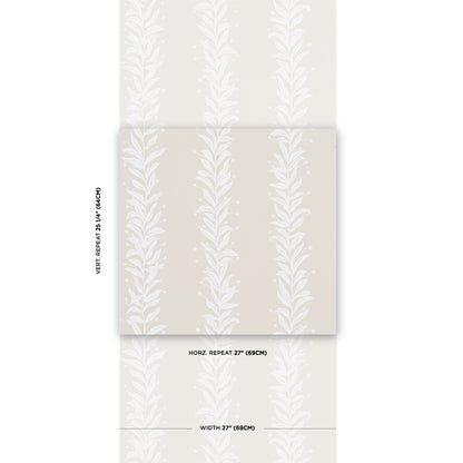 SCHUMACHER WALLCOVERING  MARIAN MCEVOY TENDRIL STRIPE   NATURAL   - 5015491