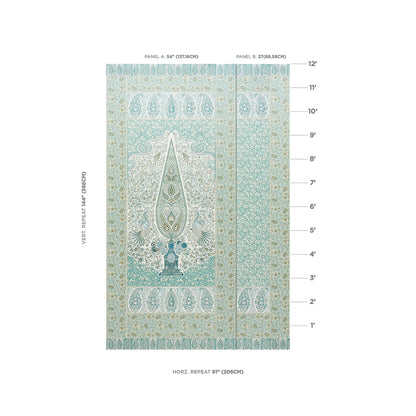 SCHUMACHER  LE MAX COLMERY PAISLEY PANEL SET   PEACOCK   - 5015510