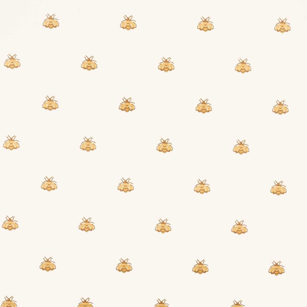 SCHUMACHER WALLCOVERING LE MAX HUBERT'S BEES WHITE & GOLD - 5015530 ...