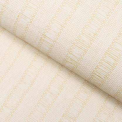 SCHUMACHER  TEXTURED & WOVEN WALLCOVERINGS JUNE WOVEN TEXTURED STRIPE   NATURAL   - 5015550