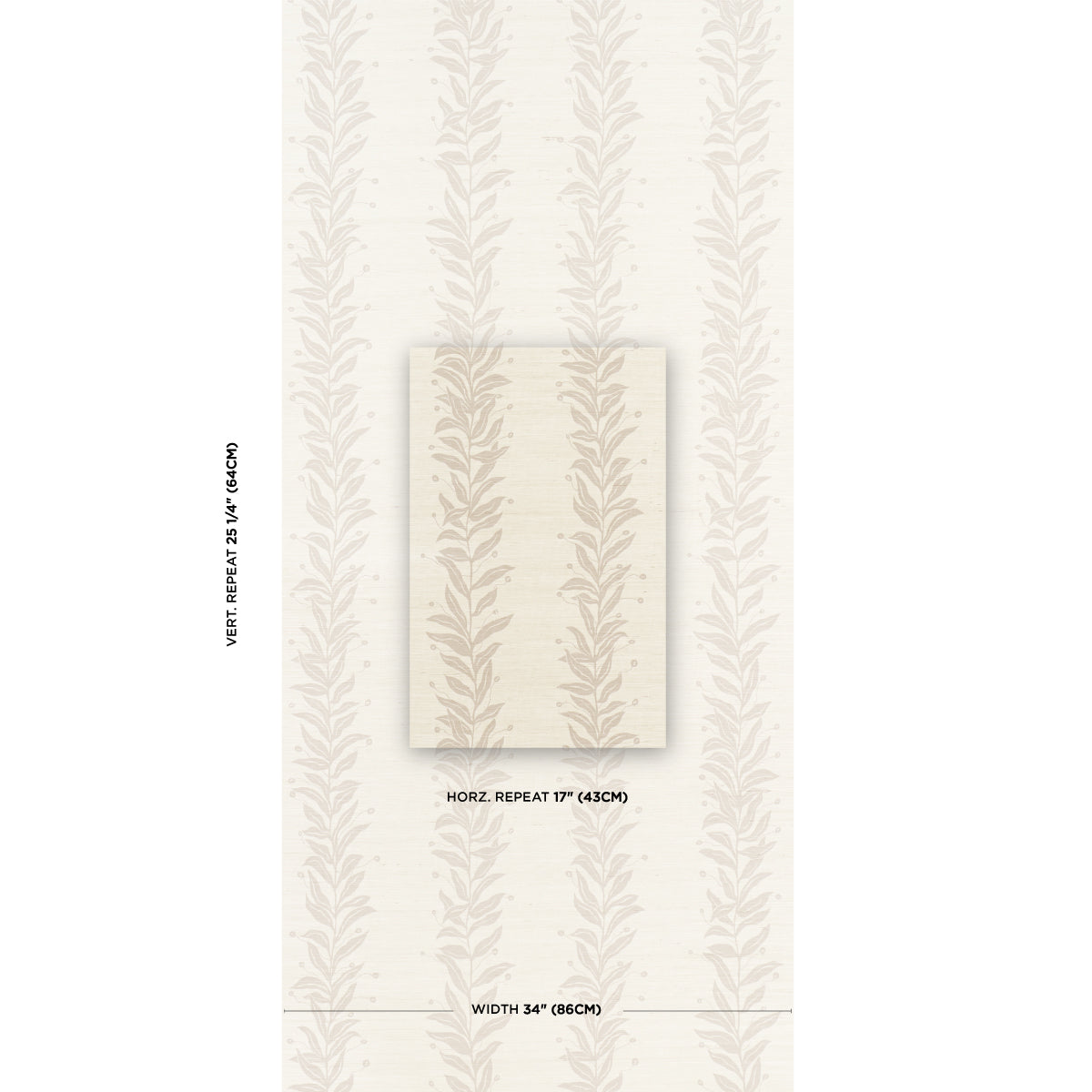 SCHUMACHER  MARIAN MCEVOY TENDRIL STRIPE SISAL   NATURAL   - 5015561