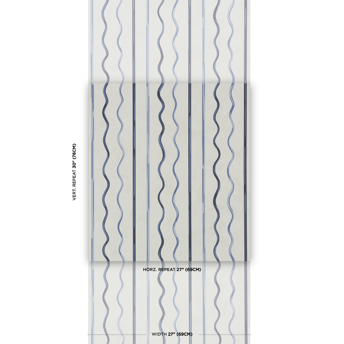 SCHUMACHER  BACKDROP AFFOGATO   CORNFLOWER , DEEP NAVY   - 5015572