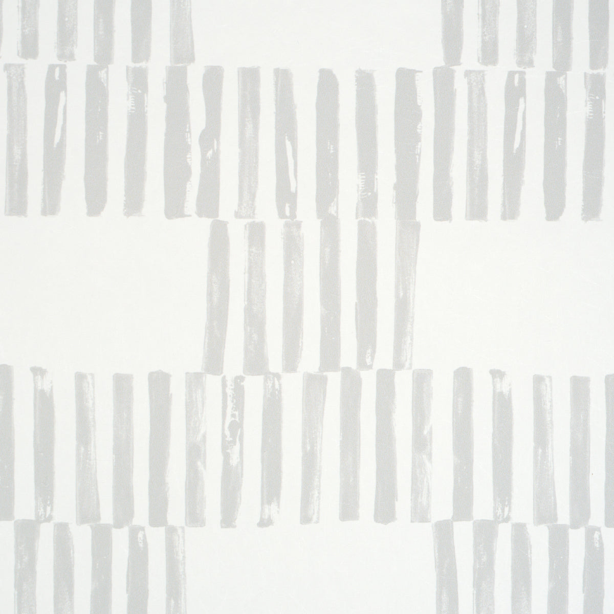 Off-white background with light gray vertical brushstroke stripes in a repeating geometric pattern.