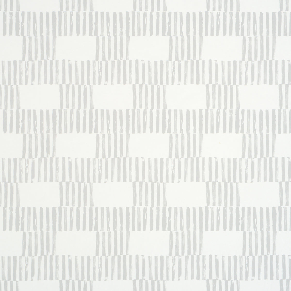 Soft gray vertical brushstroke checker pattern on white; subtle geometric wallpaper or fabric design.