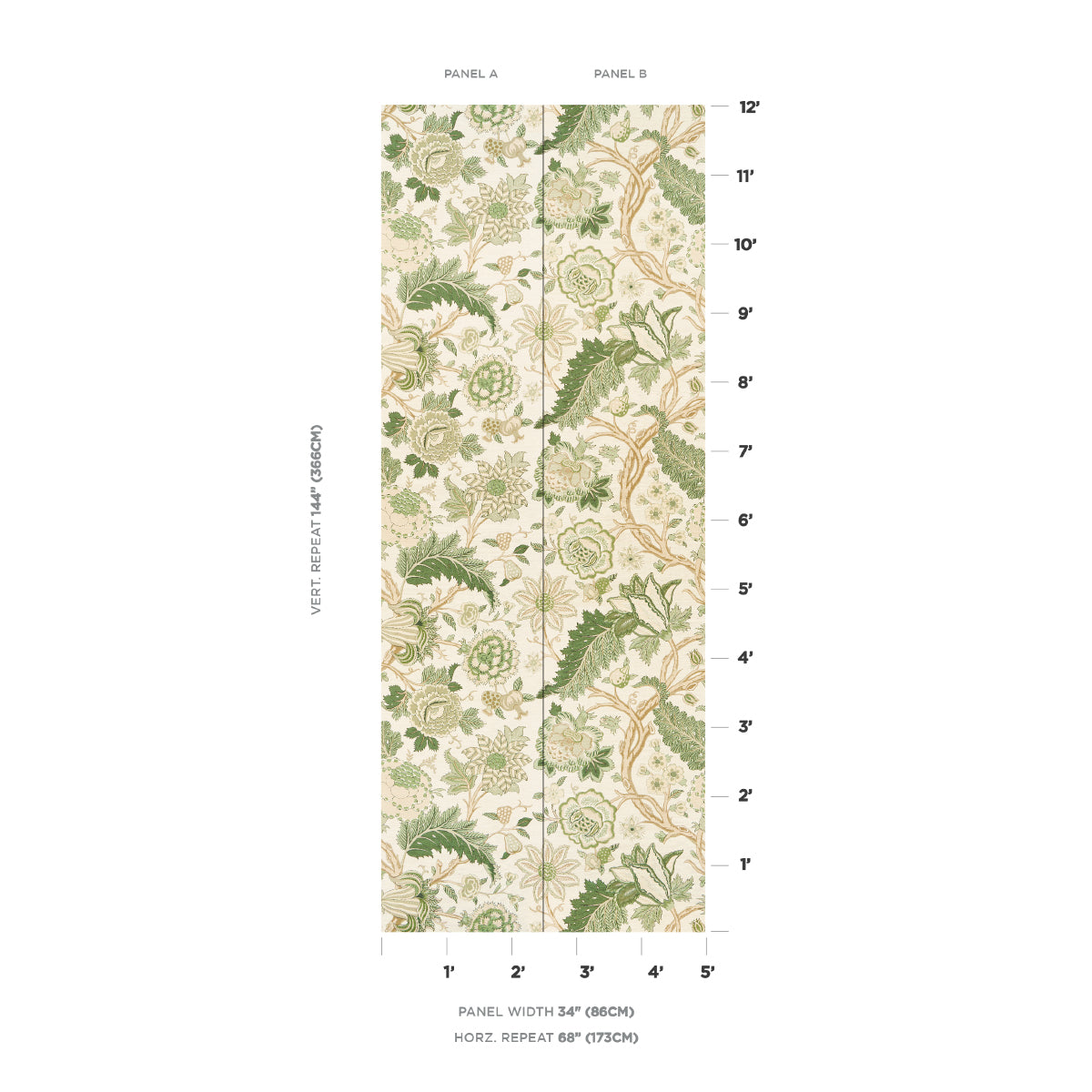 SCHUMACHER  SCHUMACHER CLASSICS DARSY TREE OF LIFE SISAL PANEL SET   LEAF   - 5015631