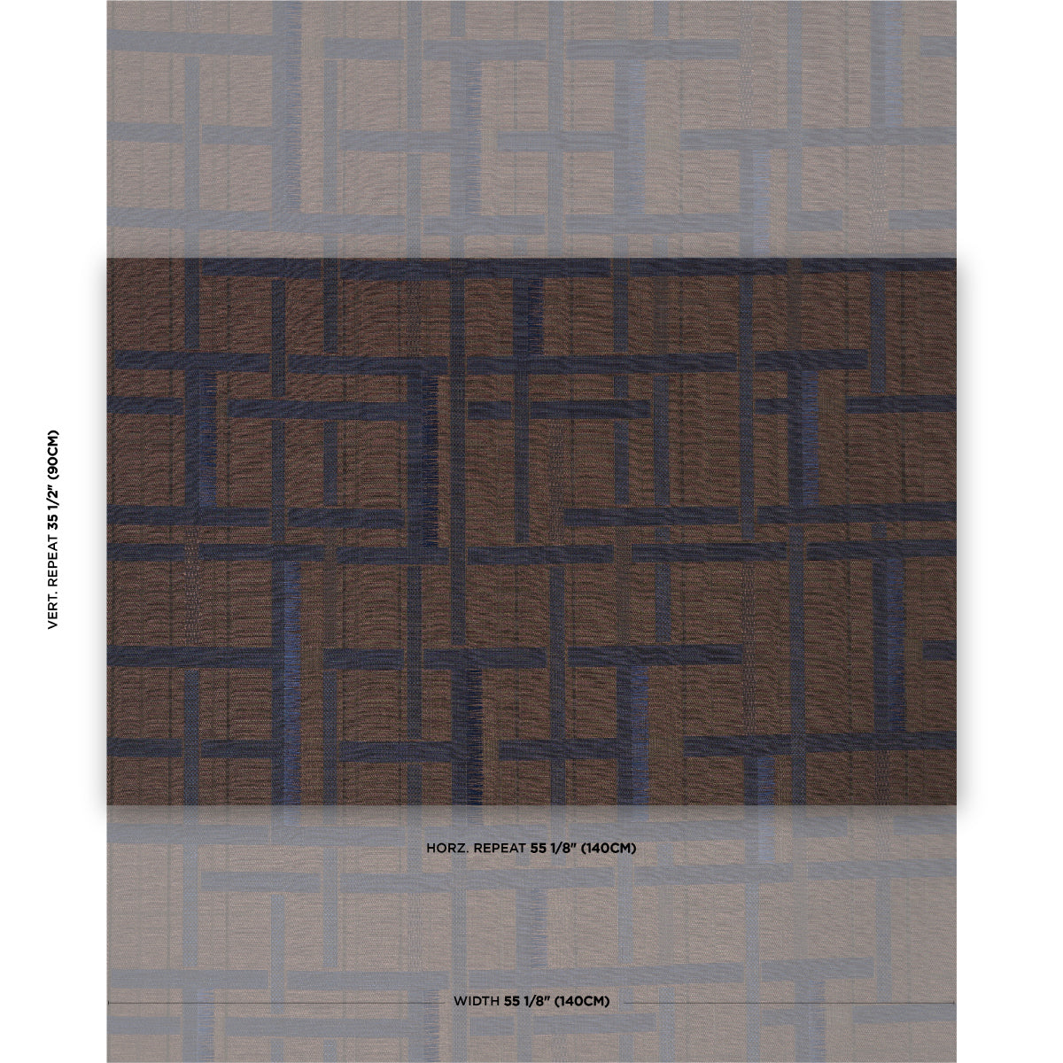 SCHUMACHER  PATTERSON FLYNN AXEL PLAID WALLCOVERING   NAVY,ESPRESSO   - 5015721