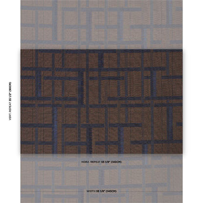 SCHUMACHER  PATTERSON FLYNN AXEL PLAID WALLCOVERING   NAVY,ESPRESSO   - 5015721