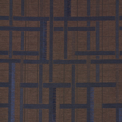 SCHUMACHER  PATTERSON FLYNN AXEL PLAID WALLCOVERING   NAVY,ESPRESSO   - 5015721