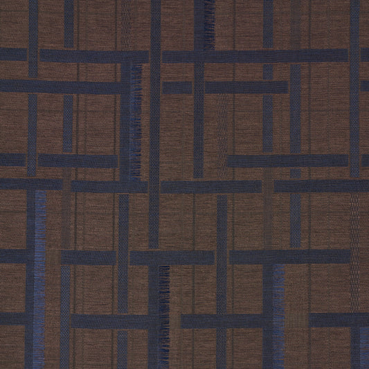 SCHUMACHER  PATTERSON FLYNN AXEL PLAID WALLCOVERING   NAVY,ESPRESSO   - 5015721