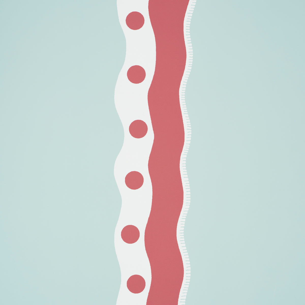 SCHUMACHER  DOMINO EFFECT ROUSSEAU STRIPE   Rouge & Sky   - 5015740