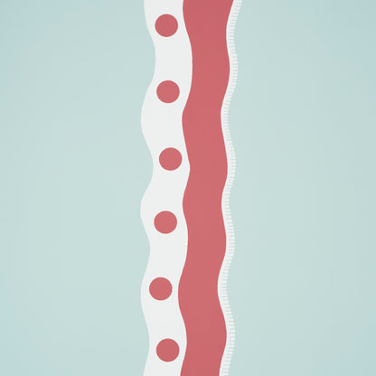 SCHUMACHER  DOMINO EFFECT ROUSSEAU STRIPE   Rouge & Sky   - 5015740