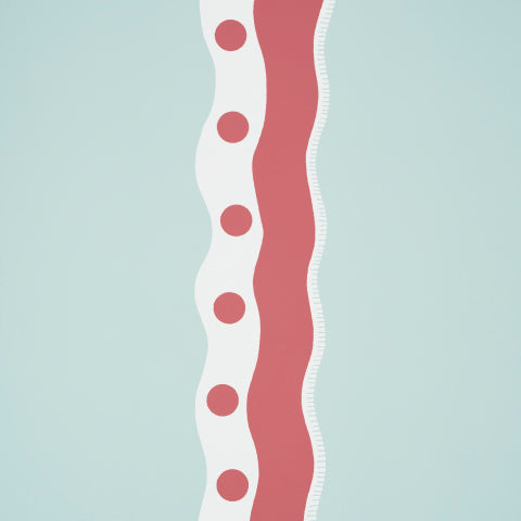 SCHUMACHER  DOMINO EFFECT ROUSSEAU STRIPE   Rouge & Sky   - 5015740