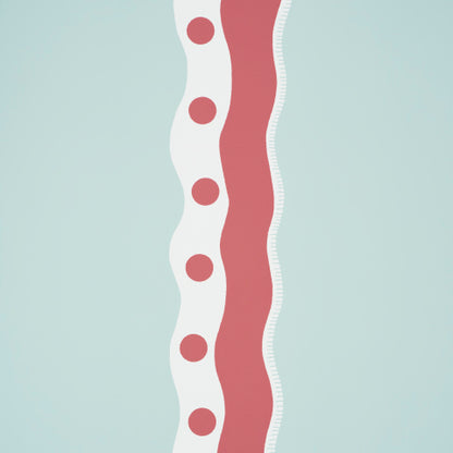 SCHUMACHER  DOMINO EFFECT ROUSSEAU STRIPE   Rouge & Sky   - 5015740