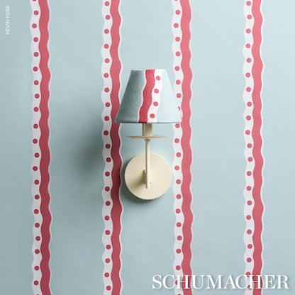 SCHUMACHER  DOMINO EFFECT ROUSSEAU STRIPE   Rouge & Sky   - 5015740