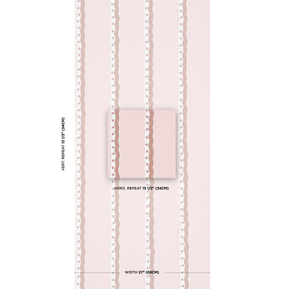 SCHUMACHER  DOMINO EFFECT ROUSSEAU STRIPE   Cocoa & Blush   - 5015741