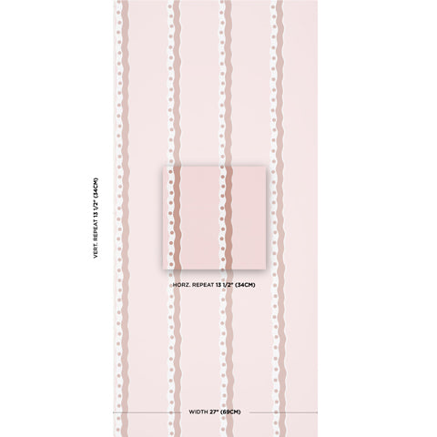 SCHUMACHER  DOMINO EFFECT ROUSSEAU STRIPE   Cocoa & Blush   - 5015741