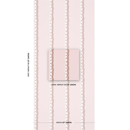 SCHUMACHER  DOMINO EFFECT ROUSSEAU STRIPE   Cocoa & Blush   - 5015741