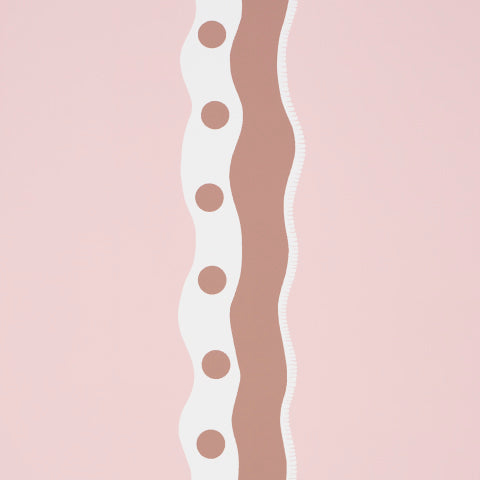 SCHUMACHER  DOMINO EFFECT ROUSSEAU STRIPE   Cocoa & Blush   - 5015741