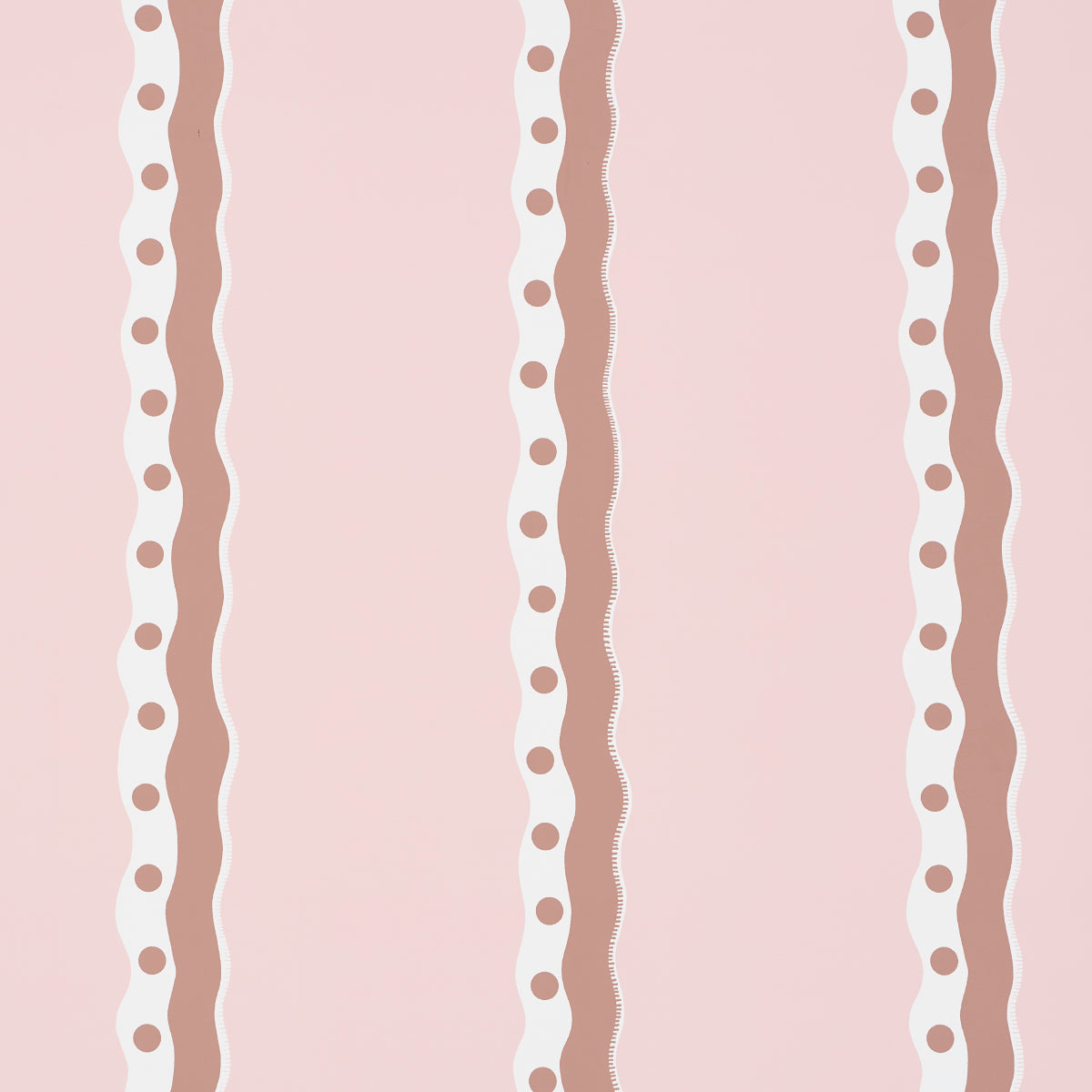 SCHUMACHER  DOMINO EFFECT ROUSSEAU STRIPE   Cocoa & Blush   - 5015741
