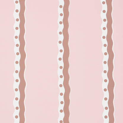 SCHUMACHER  DOMINO EFFECT ROUSSEAU STRIPE   Cocoa & Blush   - 5015741