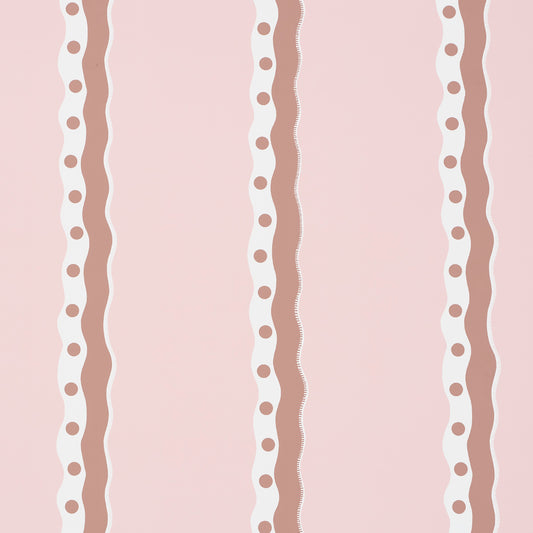 SCHUMACHER  DOMINO EFFECT ROUSSEAU STRIPE   Cocoa & Blush   - 5015741
