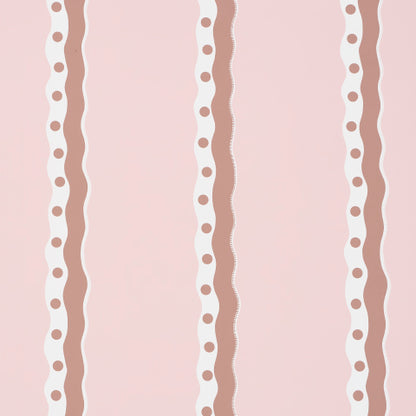SCHUMACHER  DOMINO EFFECT ROUSSEAU STRIPE   Cocoa & Blush   - 5015741