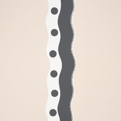 SCHUMACHER  DOMINO EFFECT ROUSSEAU STRIPE   Noir & Cream   - 5015742