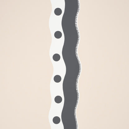 SCHUMACHER  DOMINO EFFECT ROUSSEAU STRIPE   Noir & Cream   - 5015742
