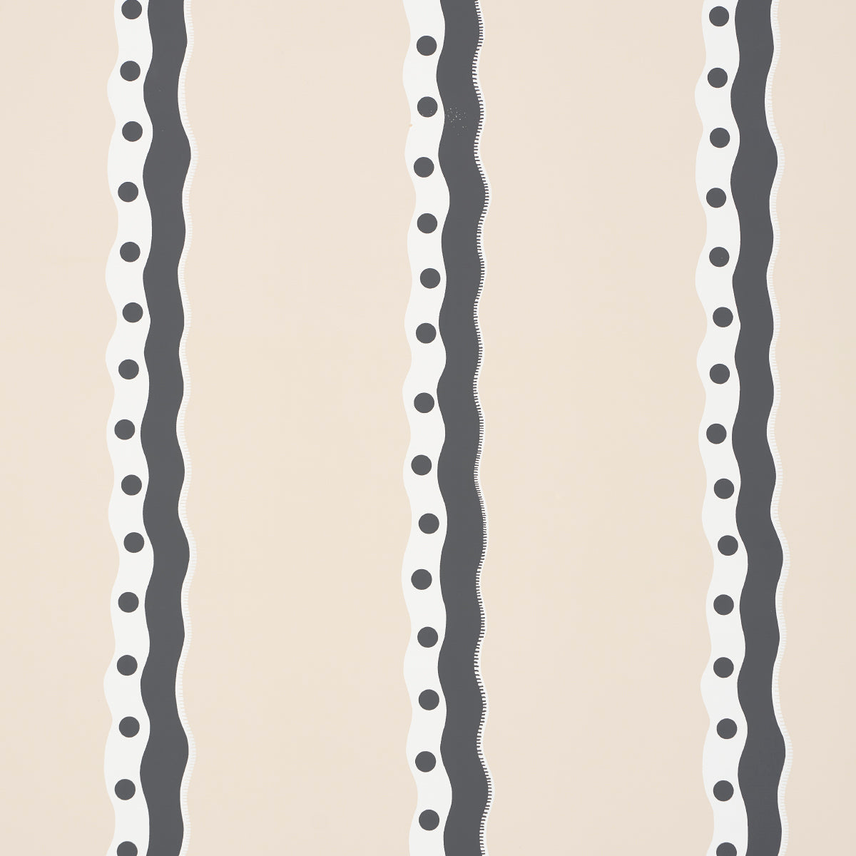 SCHUMACHER  DOMINO EFFECT ROUSSEAU STRIPE   Noir & Cream   - 5015742