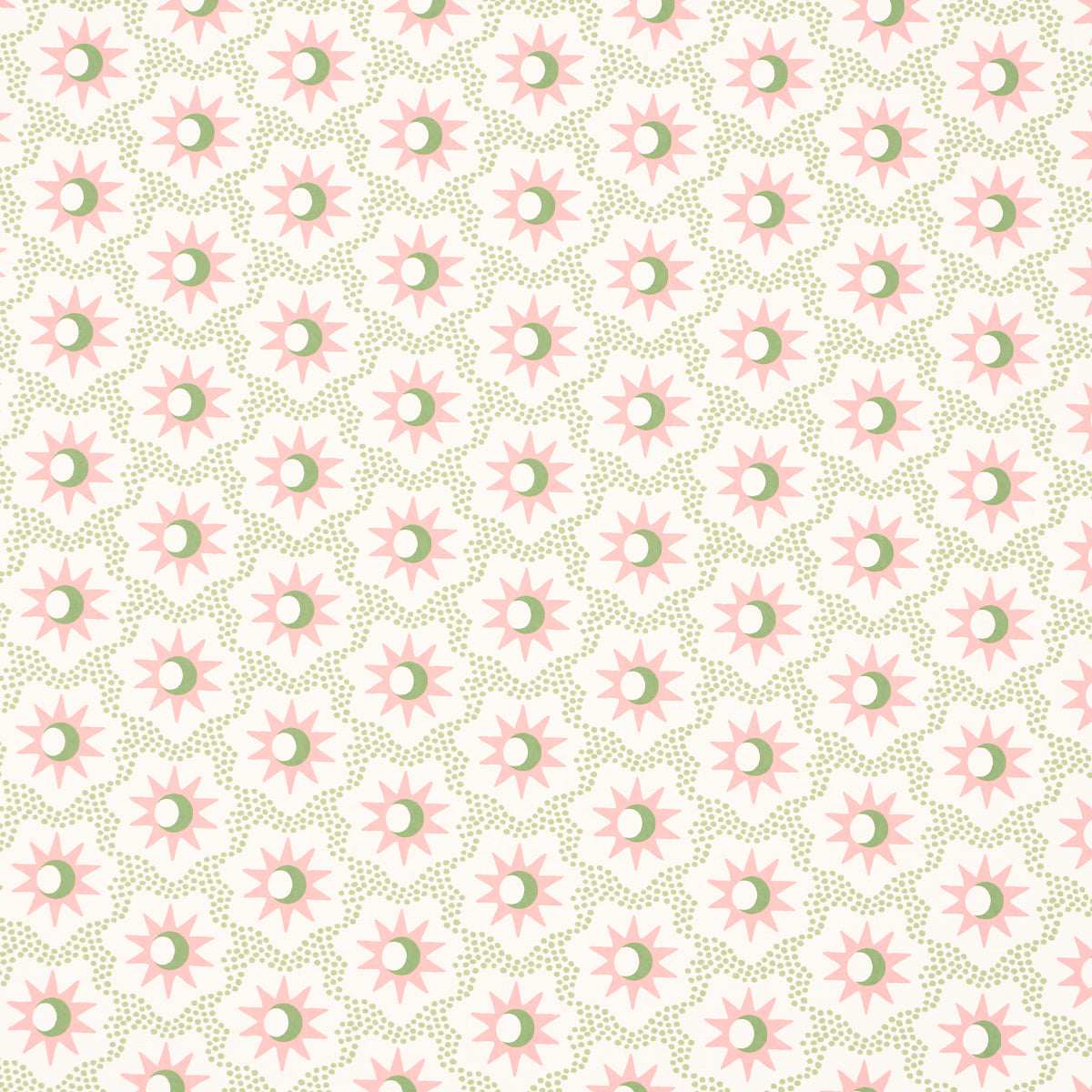 SCHUMACHER WALLCOVERING  DOMINO EFFECT LUCIE   PINK & GREEN   - 5015762