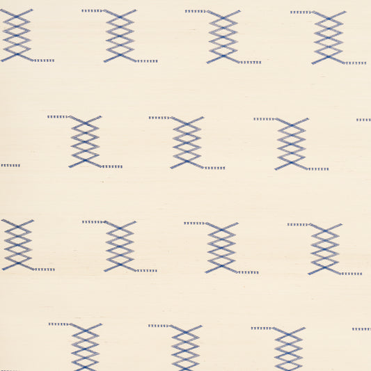 SCHUMACHER  MESA KIN SISAL EMBROIDERY   INK ON IVORY   - 5015781