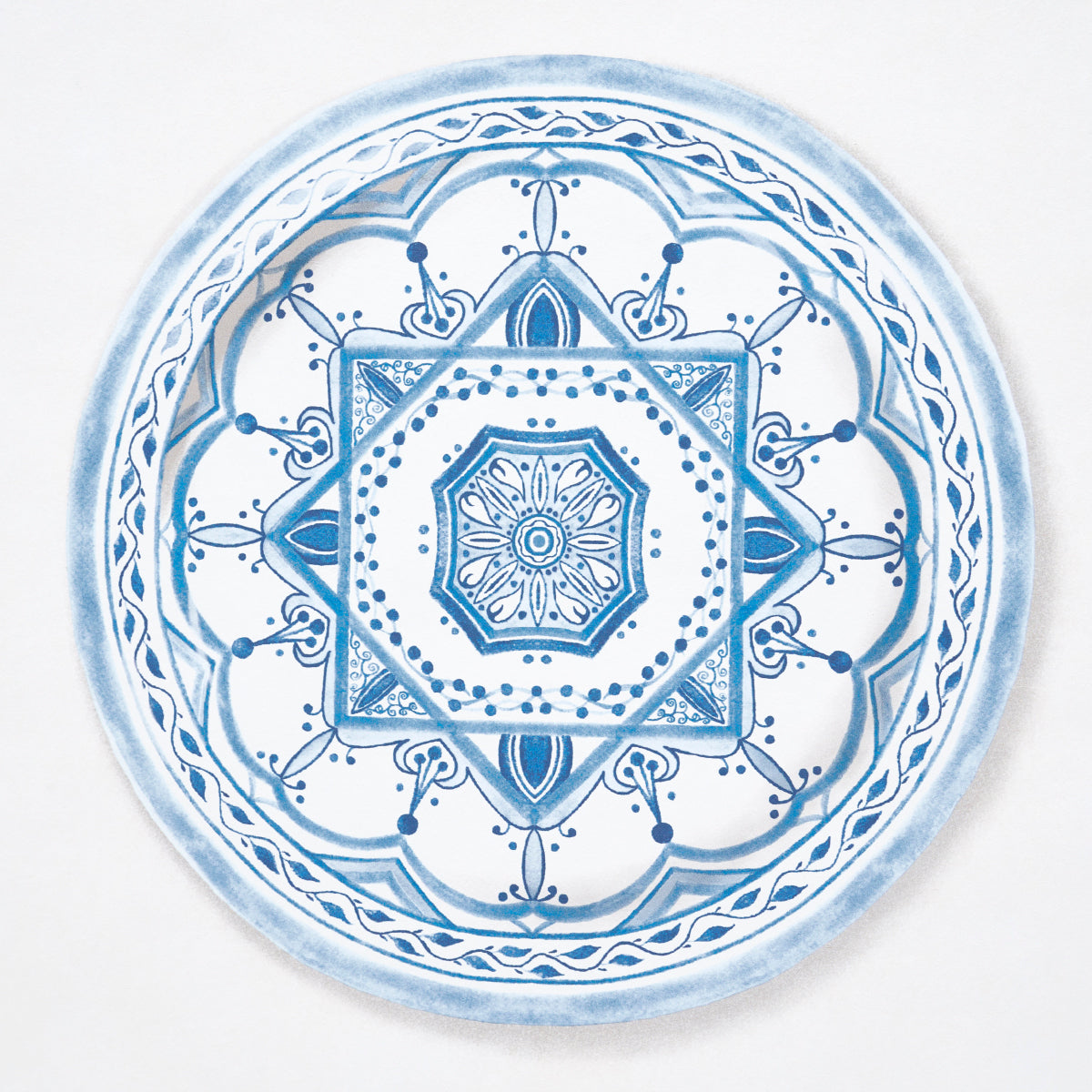 SCHUMACHER  MARK D. SIKES MONTECITO PORCELAIN   INDIGO   - 5015840