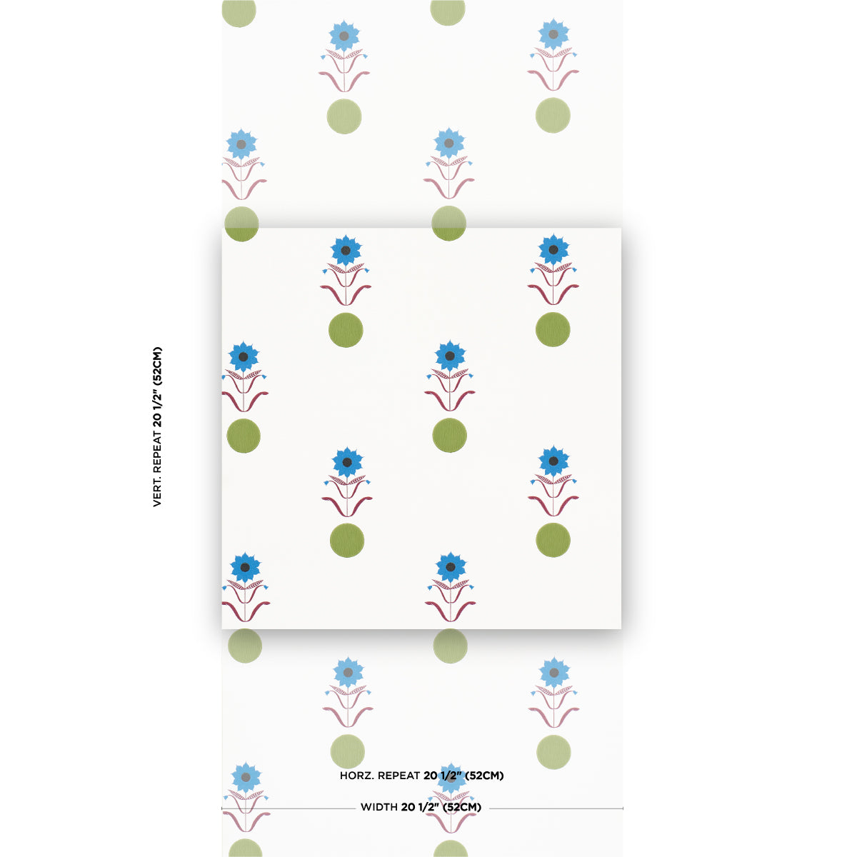 SCHUMACHER CLARE ROJAS FOR PEG NORRISS FORGET ME DOTS BLUE , PLUM - 50 ...
