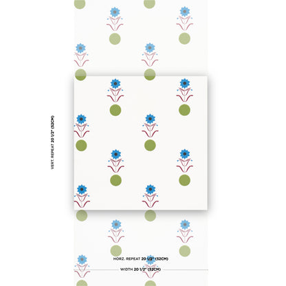 SCHUMACHER  CLARE ROJAS FOR PEG NORRISS FORGET ME DOTS   BLUE , PLUM   - 5015882