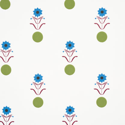 SCHUMACHER CLARE ROJAS FOR PEG NORRISS FORGET ME DOTS BLUE , PLUM - 50 ...
