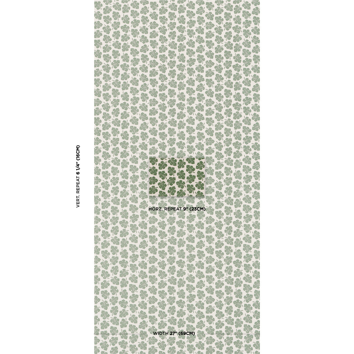SCHUMACHER WALLCOVERING  RITA KONIG OLIVE   GREEN   - 5015920