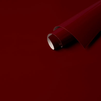 SCHUMACHER  PERFECT BASICS: VINYL WALLCOVERING ACE FAUX LACQUER PERFORMANCE VINYL   MAROON   - 5015940