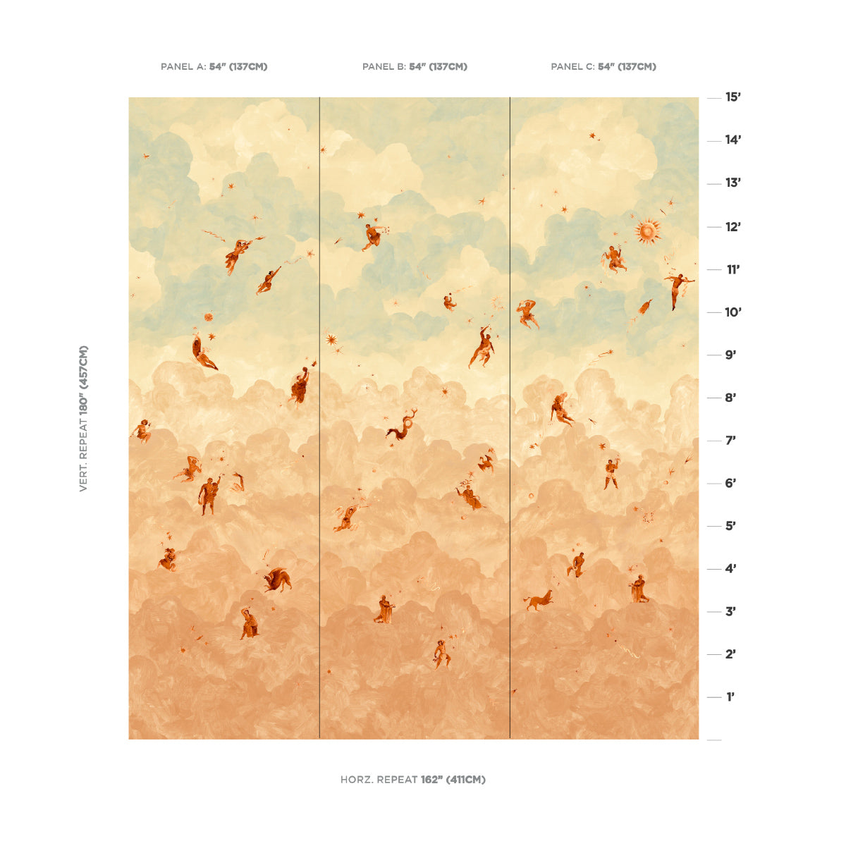 SCHUMACHER  BACKDROP X XAVIER DONNELLY ASCENDANCE 3 PANEL SET   DUSK   - 5016030