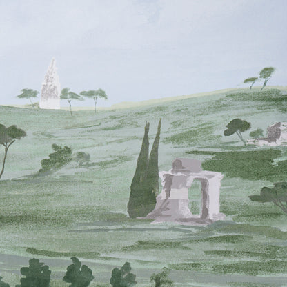 SCHUMACHER  BACKDROP X XAVIER DONNELLY APPIAN WAY 4 PANEL SET   FOG   - 5016041