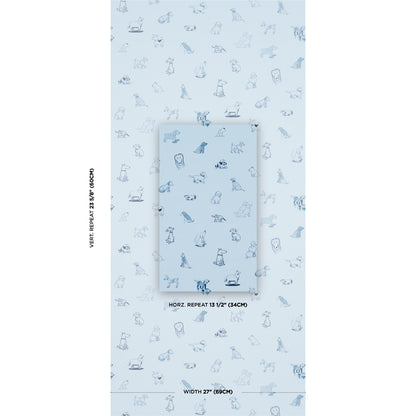 SCHUMACHER  THE NEW YORKER GOOD DOGS EVERYWHERE   SKY , NAVY BLUE   - 5016132