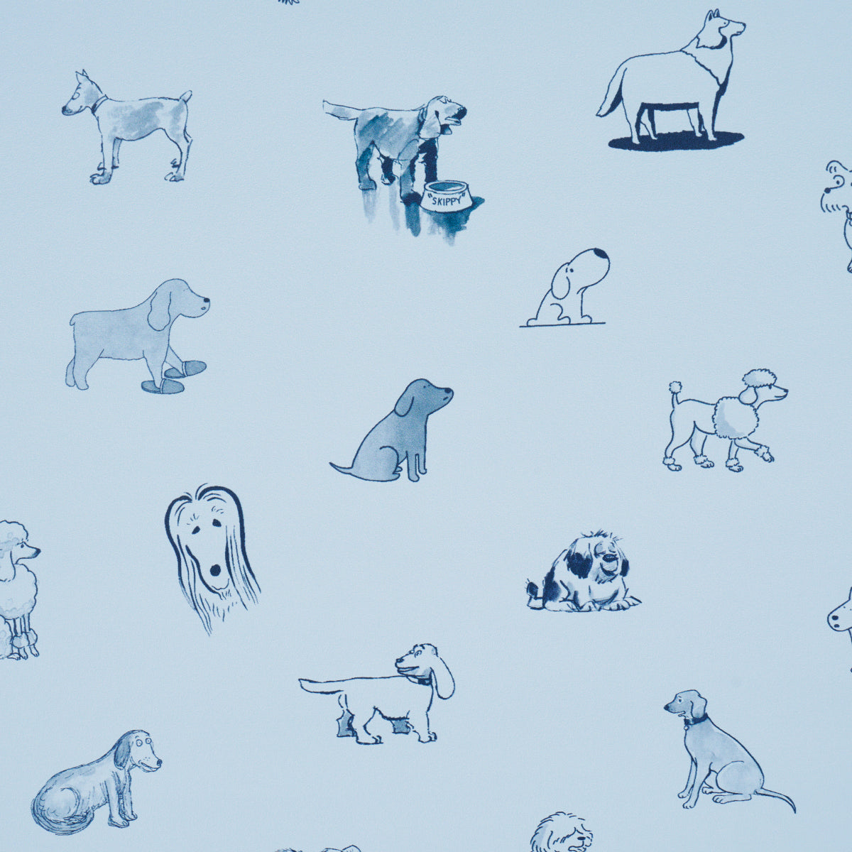 SCHUMACHER  THE NEW YORKER GOOD DOGS EVERYWHERE   SKY , NAVY BLUE   - 5016132