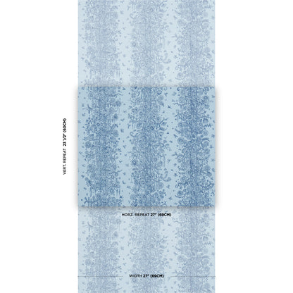 SCHUMACHER  THE NEW YORKER EDWARD STEED'S TOWERS OF FLOWERS   SKY BLUE , NAVY   - 5016142