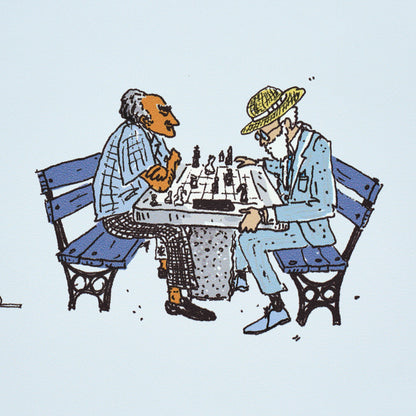 SCHUMACHER  THE NEW YORKER JOANA AVILLEZ'S STREET SCENES   MULTICOLOR ON SKY BLUE   - 5016172