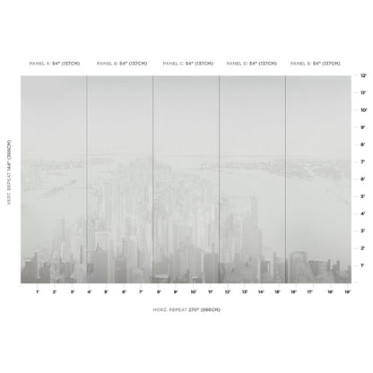 SCHUMACHER  THE NEW YORKER PASCAL CAMPION'S NEW YORK SKYLINE   SOFT GRAY   - 5016192
