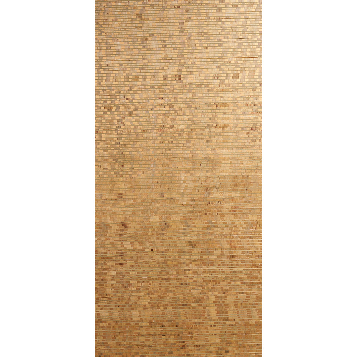 Warm gold wallcovering with a subtle textured pattern; a soft, metallic-looking surface for walls.